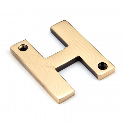 Polished Bronze Letter H